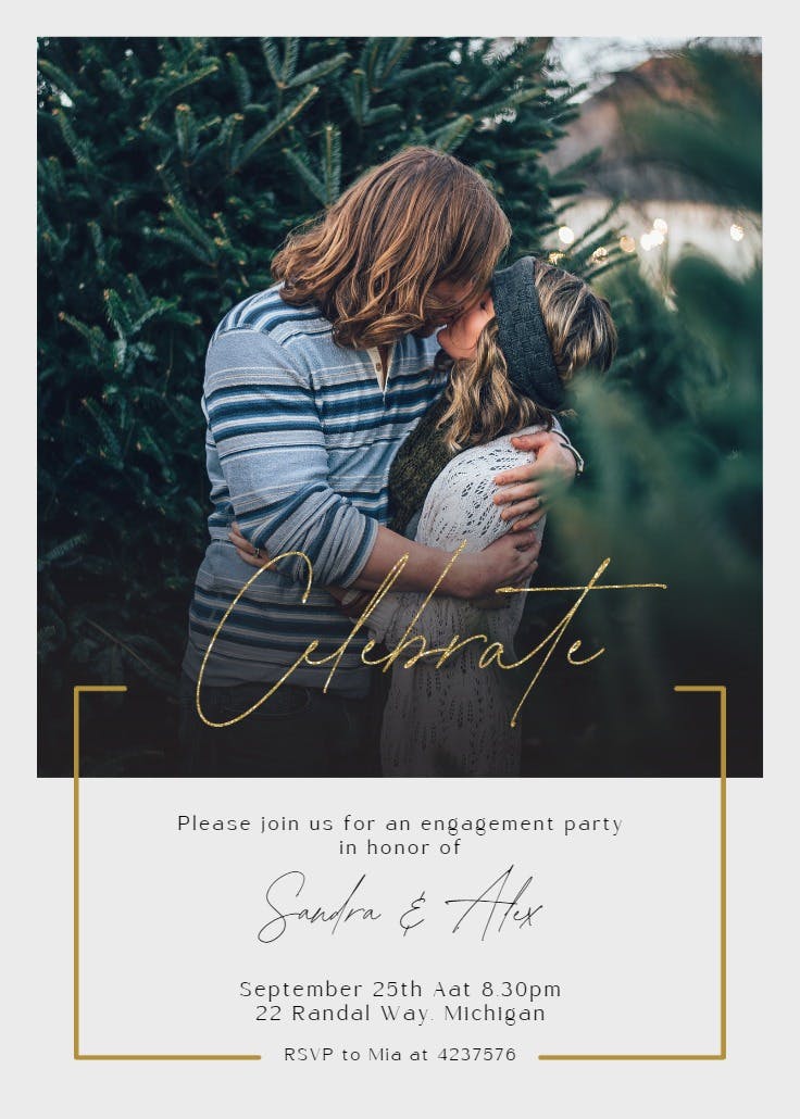 New era - engagement party invitation